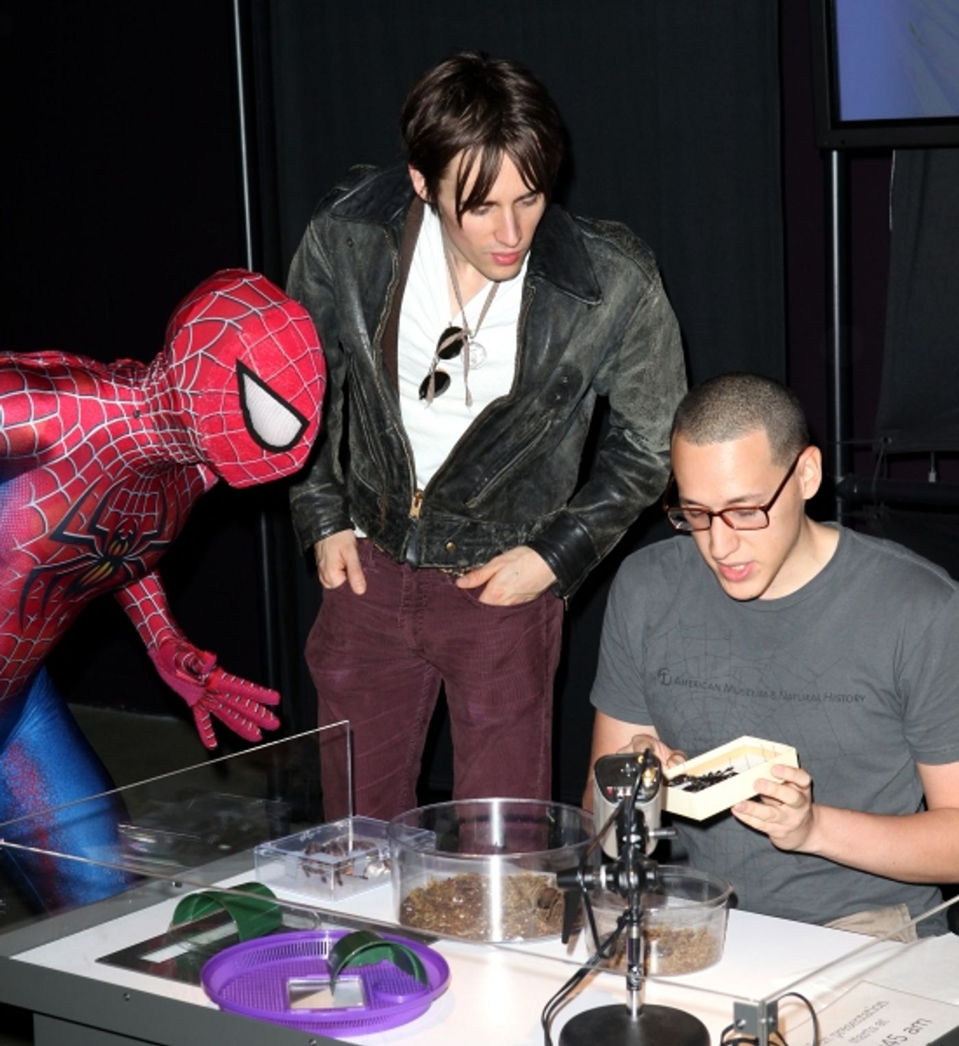 Photo Coverage: SPIDER-MAN Cast Visits 'Spiders Alive!' Exhibit Photo Coverage: SPIDER-MAN Cast Visits 'Spiders Alive!' Exhibit Image