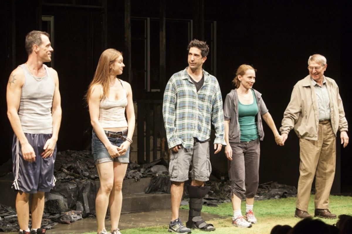 Darren Pettie, Sarah Sokolovic, David Schwimmer, Amy Ryan and John Cullum at 