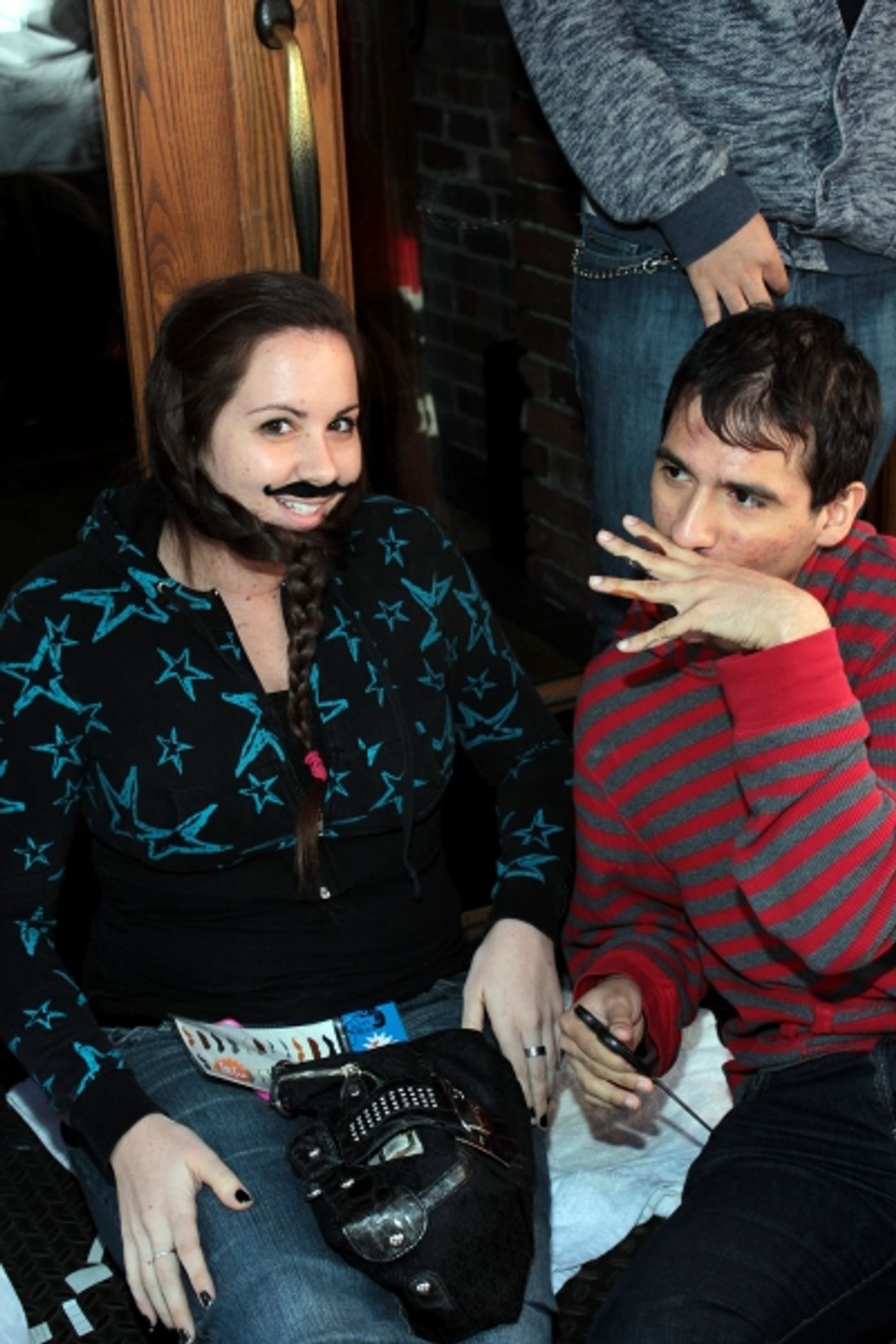Photo Coverage: Matthew Saldivar, Dave Barry and PETER AND THE STARCATCHER Fans Celebrate Stache Day!  Image