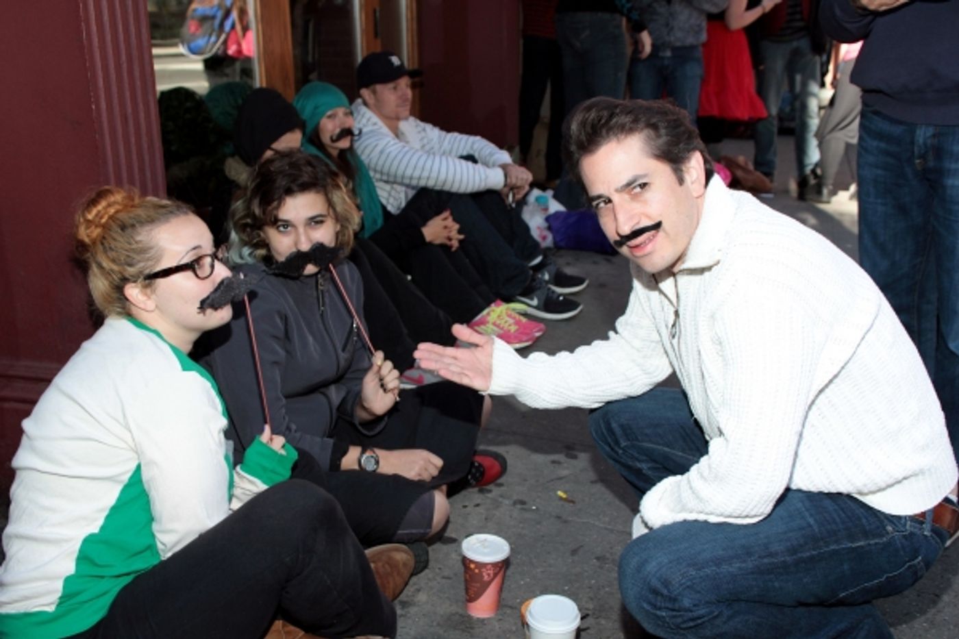 Photo Coverage: Matthew Saldivar, Dave Barry and PETER AND THE STARCATCHER Fans Celebrate Stache Day!  Image