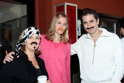 Matthew Saldivar with fans in line for Stache Day Photo