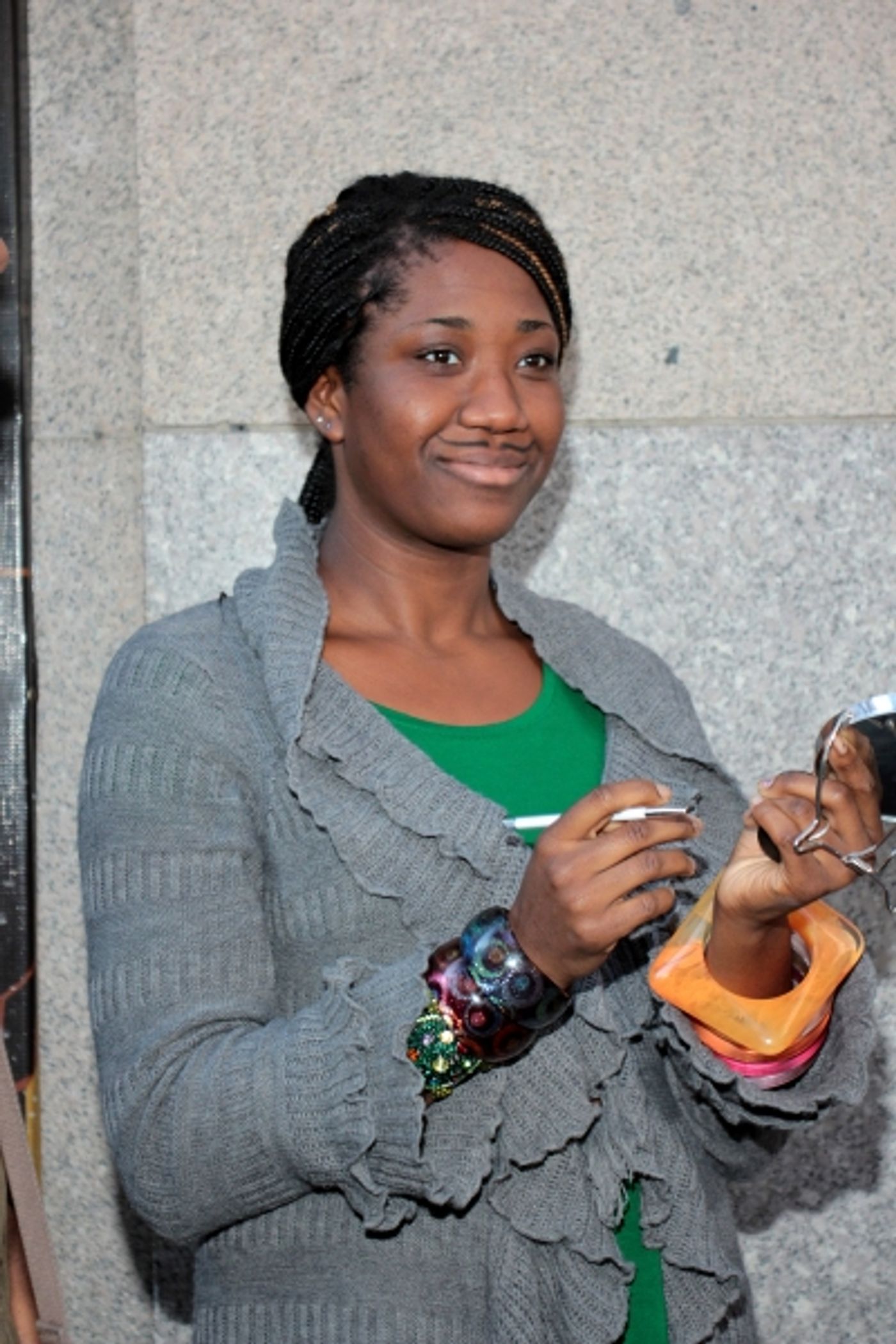Photo Coverage: Matthew Saldivar, Dave Barry and PETER AND THE STARCATCHER Fans Celebrate Stache Day!  Image