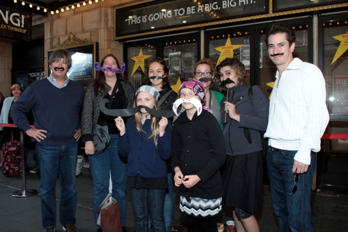 Dave Barry and Matthew Saldivar with Stache Day winners at 