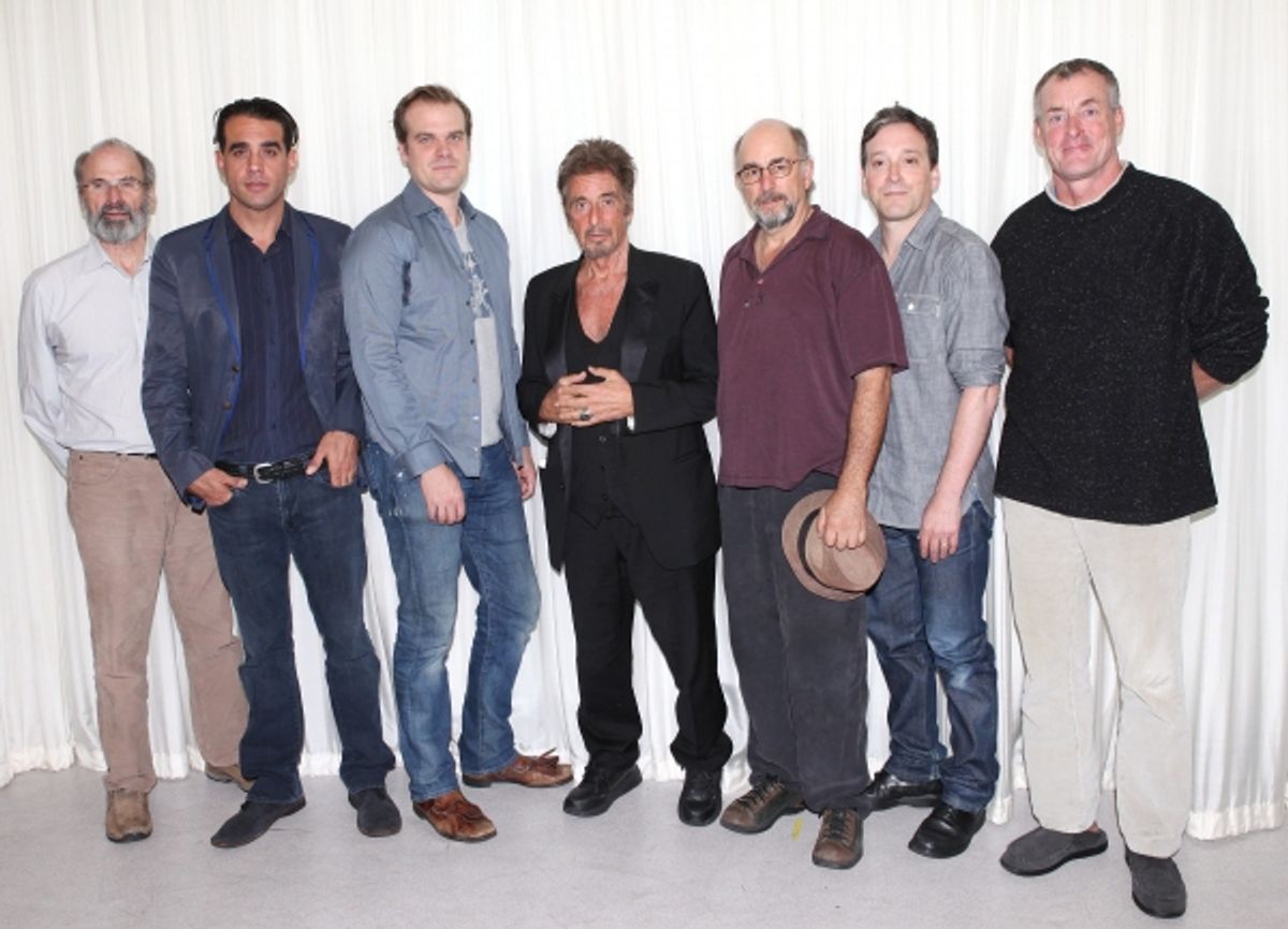Director Daniel Sullivan, Bobby Cannavale, David Harbour, Al Pacino, Richard Schiff, Jeremy Shamos & John C. McGinley at 