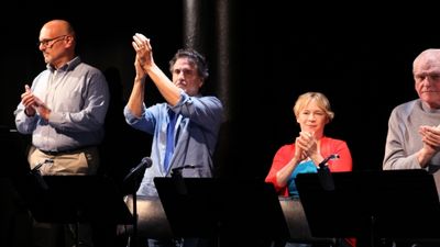 Bruce Kronenberg, Chris Sarandon, Amelia Campbell & Brian Dennehy Photo