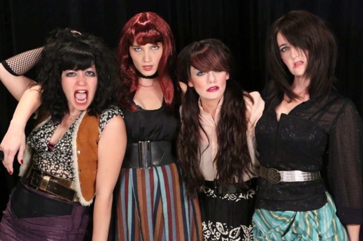 The women of New Line Theatre's 'Bloody Bloody Andrew Jackson.' From left to right, Sarah Porter, Taylor Pietz, Chrissy Young, Stephanie Brown at 