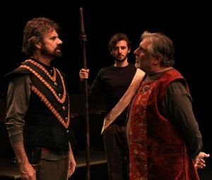 Pictured L-R are Clotaldo (David Grant) and Basilio (Steve Garfinkel) and background  Photo