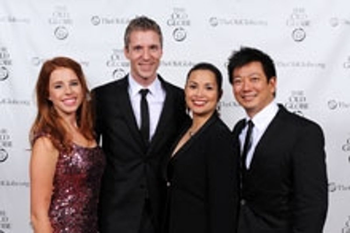 Allie Trimm, co-book writer Lorenzo Thione, Lea Salonga and Jay Kuo at 