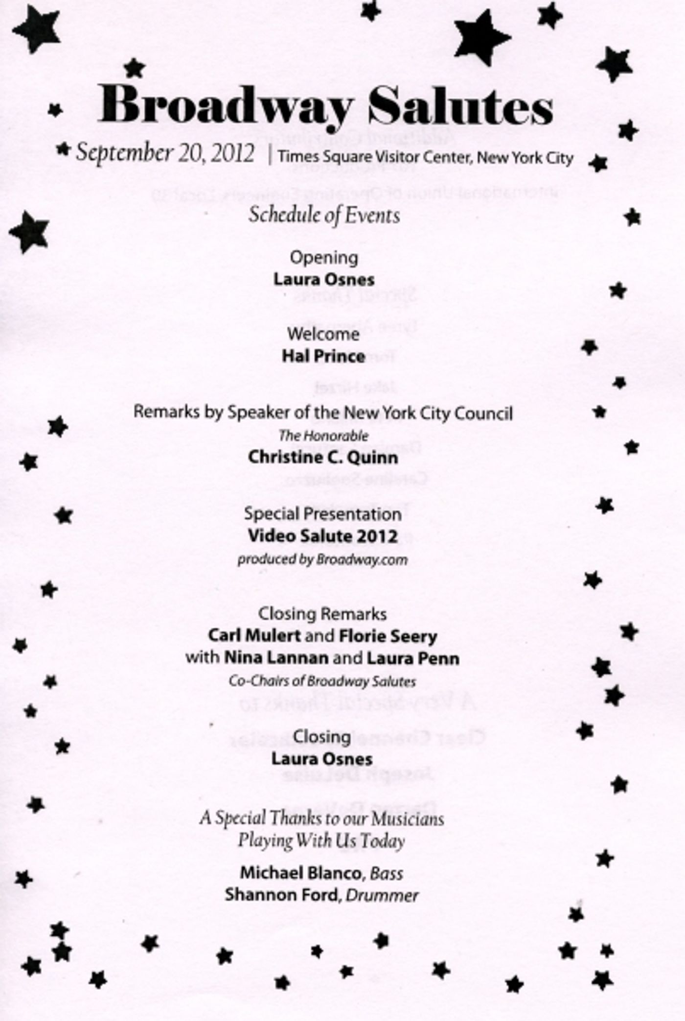 Photo Coverage: Hal Prince, Laura Osnes and More at BROADWAY SALUTES 2012!  Image