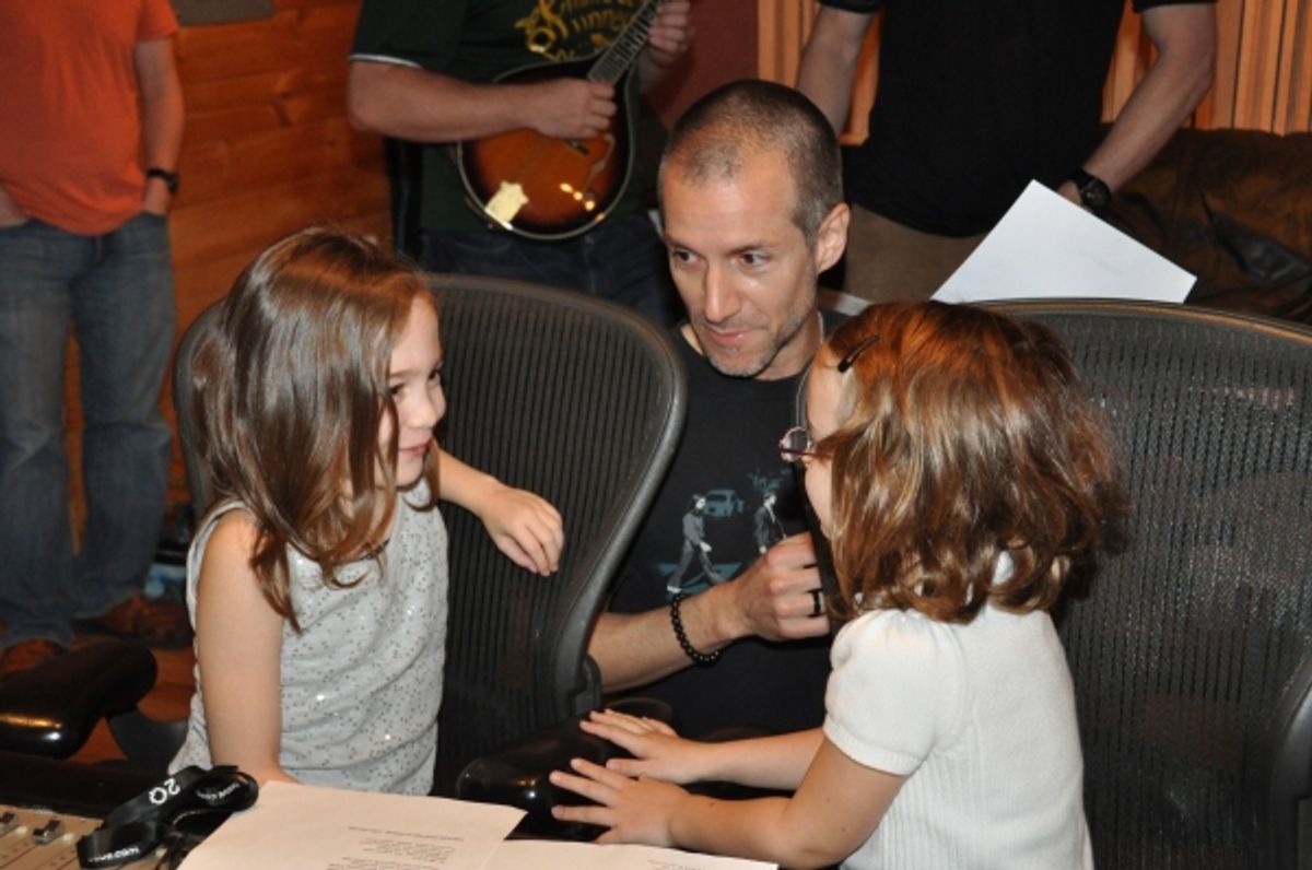Ripley Sobo and Eliza Holland Madore get instructions from Rob Preuss (Musical Director) at 