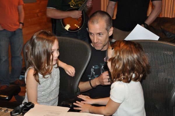 Ripley Sobo and Eliza Holland Madore get instructions from Rob Preuss (Musical Direct Photo