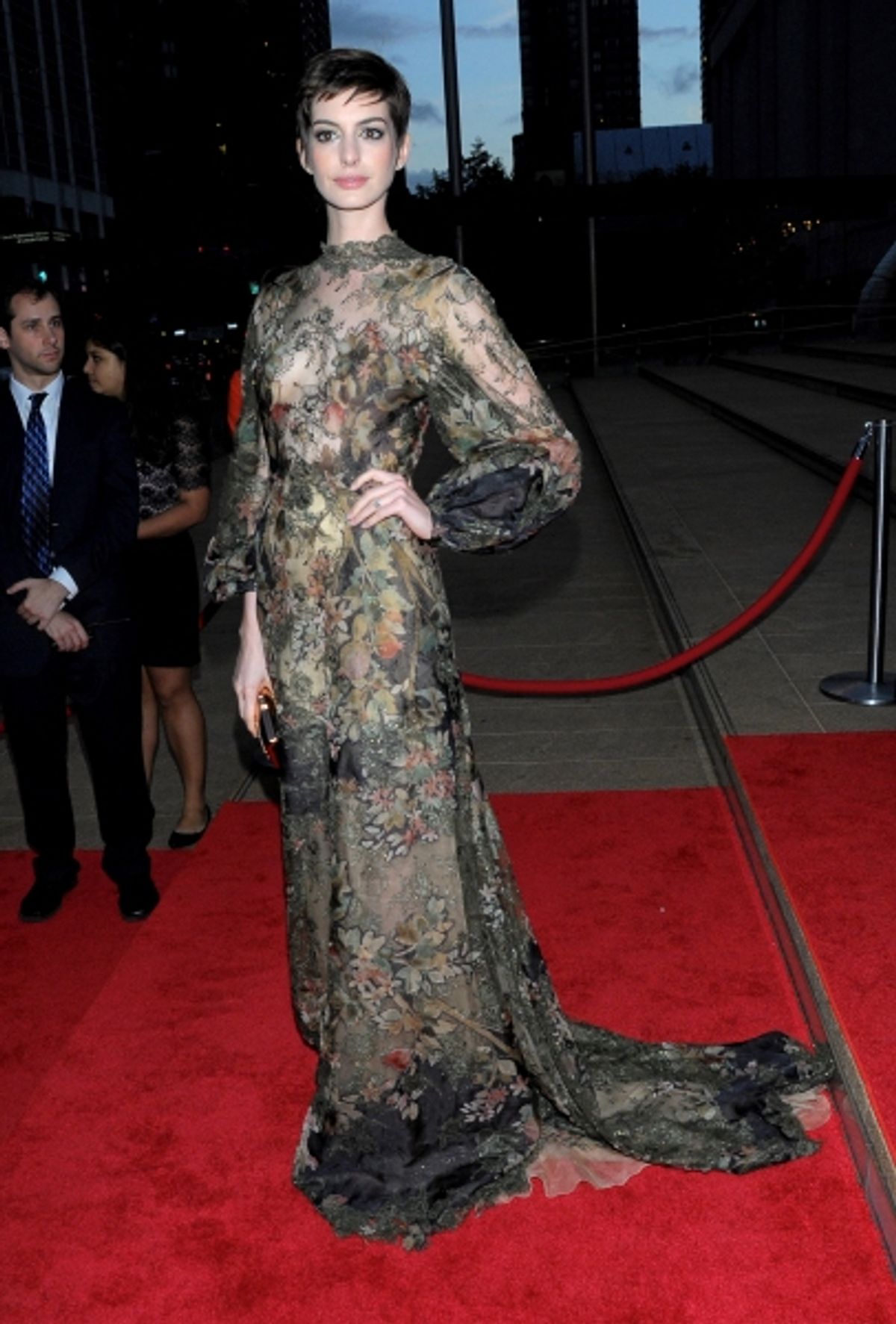 Anne Hathaway at NYC Ballet Celebrating Fashion Designer Valentino Garavani (Photo by Henry Lamb/Photowire) at Fashion Photo of the Day 9/22/12 - Anne Hathaway