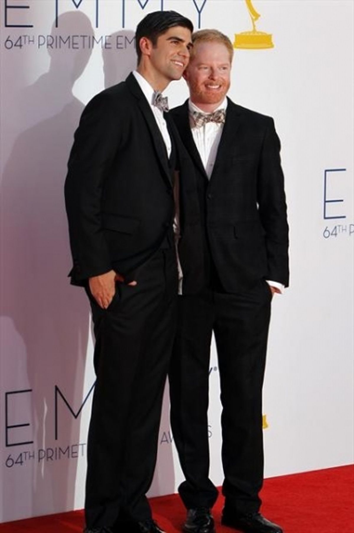  THE 64TH PRIMETIME EMMY(r) AWARDS - The 64th Primetime Emmy Awards broadcasts live from 8:00-11:00 p.m., ET/5:00-8:00 p.m., PT., Sunday, September 23, 2012 exclusively on ABC. (ABC/RICK ROWELL)JUSTIN MIKITA, JESSE TYLER FERGUSON at 