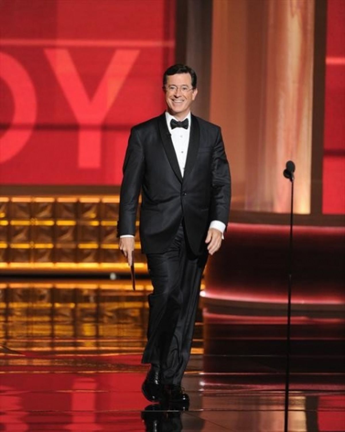  THE 64TH PRIMETIME EMMY(r) AWARDS - The 64th Primetime Emmy Awards broadcasts live from 8:00-11:00 p.m., ET/5:00-8:00 p.m., PT., Sunday, September 23, 2012 exclusively on ABC. (ABC/TODD WAWRYCHUK)STEPHEN COLBERT at 