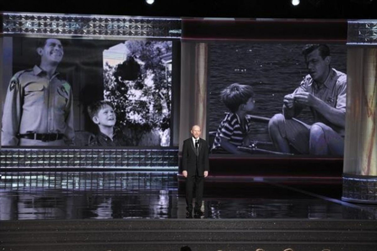  THE 64TH PRIMETIME EMMY(r) AWARDS - The 64th Primetime Emmy Awards broadcasts live from 8:00-11:00 p.m., ET/5:00-8:00 p.m., PT., Sunday, September 23, 2012 exclusively on ABC. (ABC/TODD WAWRYCHUK)RON HOWARD at 