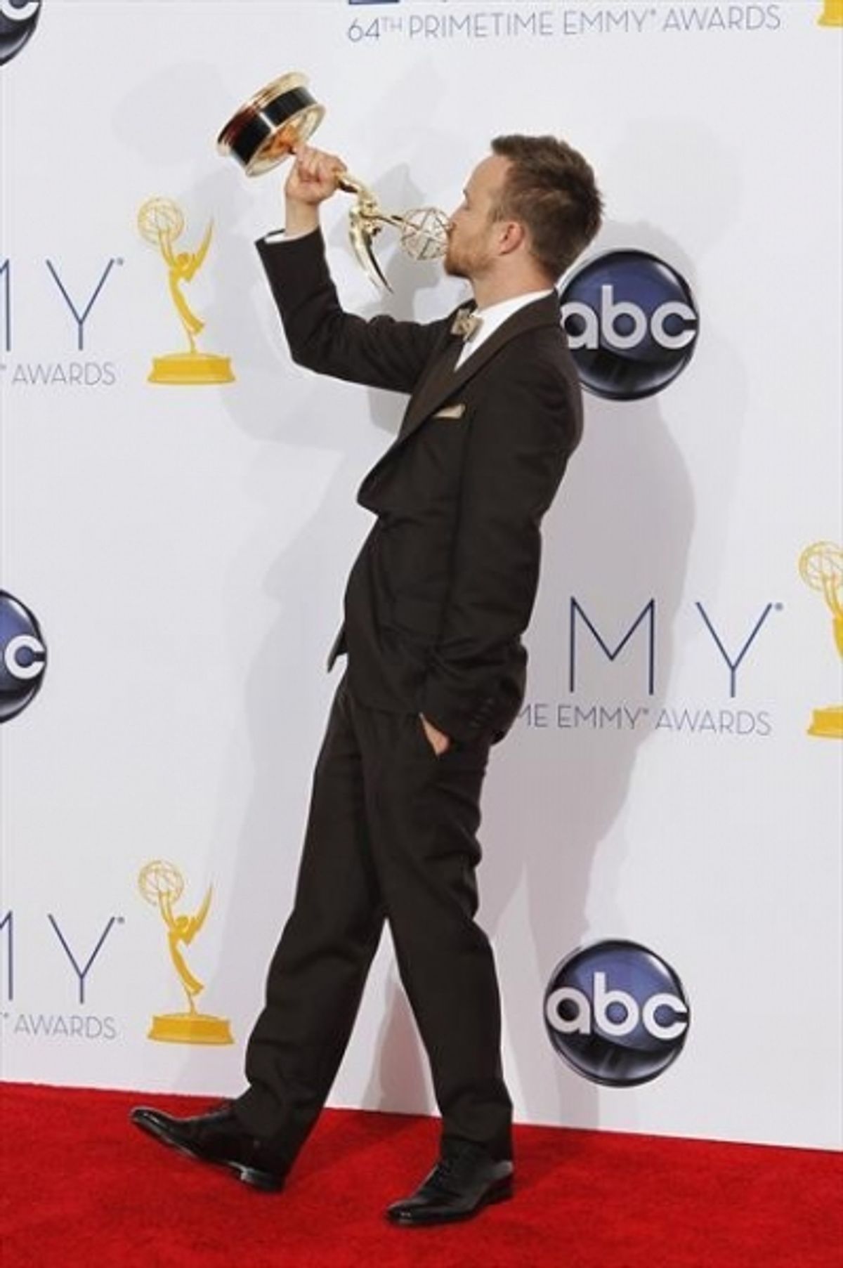  THE 64TH PRIMETIME EMMY(r) AWARDS - The 64th Primetime Emmy Awards broadcasts live from 8:00-11:00 p.m., ET/5:00-8:00 p.m., PT., Sunday, September 23, 2012 exclusively on ABC. (ABC/RICK ROWELL)AARON PAUL at 
