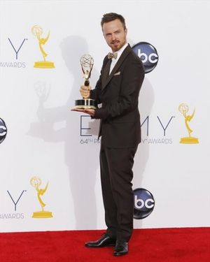 THE 64TH PRIMETIME EMMY(r) AWARDS - The 64th Primetime Emmy Awards broadcasts live from 8:00-11:00 p.m., ET/5:00-8:00 p.m., PT., Sunday, September 23, 2012 exclusively on ABC. (ABC/RICK ROWELL)AARON PAUL @ BroadwayWorld THE 64TH PRIMETIME EMMY(r) AWARDS - The 64th Primetime Emmy Awards broadcasts live f Photo