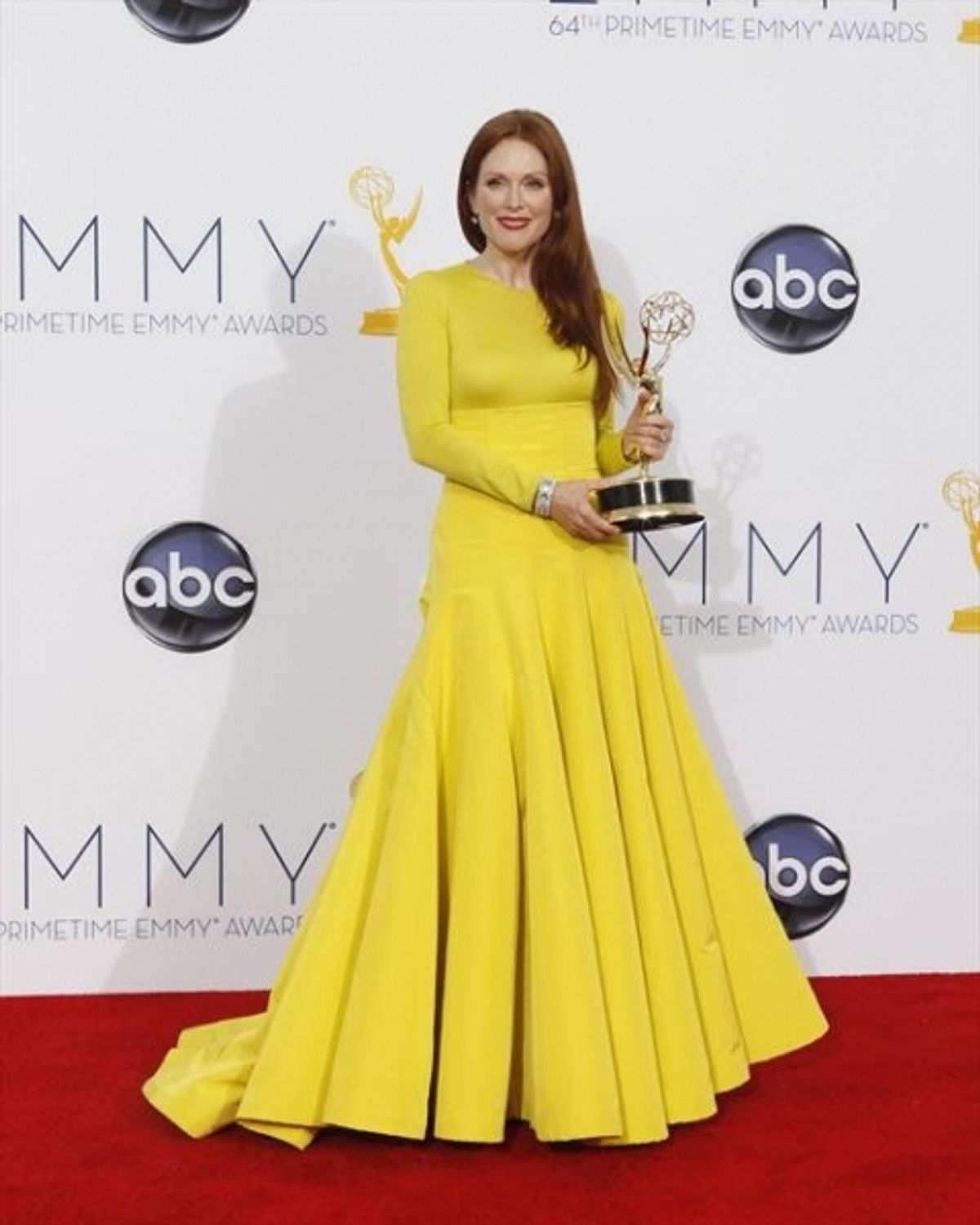  THE 64TH PRIMETIME EMMY(r) AWARDS - The 64th Primetime Emmy Awards broadcasts live from 8:00-11:00 p.m., ET/5:00-8:00 p.m., PT., Sunday, September 23, 2012 exclusively on ABC. (ABC/RICK ROWELL)JULIANNE MOORE at 