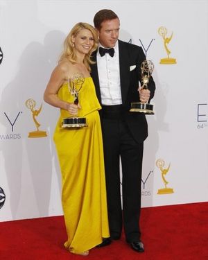 THE 64TH PRIMETIME EMMY(r) AWARDS - The 64th Primetime Emmy Awards broadcasts live from 8:00-11:00 p.m., ET/5:00-8:00 p.m., PT., Sunday, September 23, 2012 exclusively on ABC. (ABC/RICK ROWELL)CLAIRE DANES, DAMIAN LEWIS @ BroadwayWorld THE 64TH PRIMETIME EMMY(r) AWARDS - The 64th Primetime Emmy Awards broadcasts live f Photo