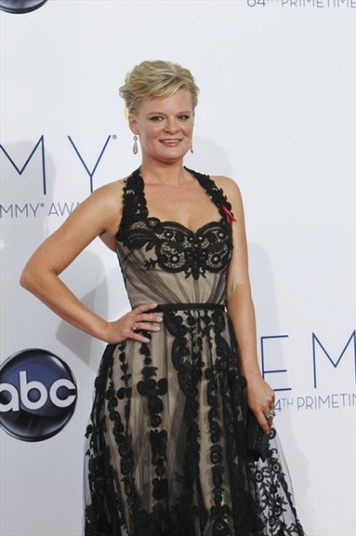  THE 64TH PRIMETIME EMMY(r) AWARDS - The 64th Primetime Emmy Awards broadcasts live from 8:00-11:00 p.m., ET/5:00-8:00 p.m., PT., Sunday, September 23, 2012 exclusively on ABC. (ABC/RICK ROWELL)MARTHA PLIMPTON at 