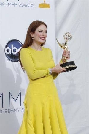 THE 64TH PRIMETIME EMMY(r) AWARDS - The 64th Primetime Emmy Awards broadcasts live from 8:00-11:00 p.m., ET/5:00-8:00 p.m., PT., Sunday, September 23, 2012 exclusively on ABC. (ABC/RICK ROWELL)JULIANNE MOORE @ BroadwayWorld THE 64TH PRIMETIME EMMY(r) AWARDS - The 64th Primetime Emmy Awards broadcasts live f Photo