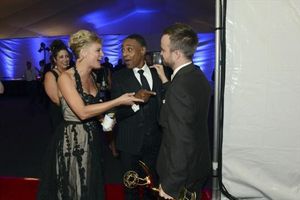 THE 64TH PRIMETIME EMMY(r) AWARDS - The 64th Primetime Emmy Awards broadcasts live from 8:00-11:00 p.m., ET/5:00-8:00 p.m., PT., Sunday, September 23, 2012 exclusively on ABC. (ABC/RICHARD HARBAUGH)MARTHA PLIMPTON, GIANCARLO ESPOSITO, AARON PAUL @ BroadwayWorld THE 64TH PRIMETIME EMMY(r) AWARDS - The 64th Primetime Emmy Awards broadcasts live f Photo
