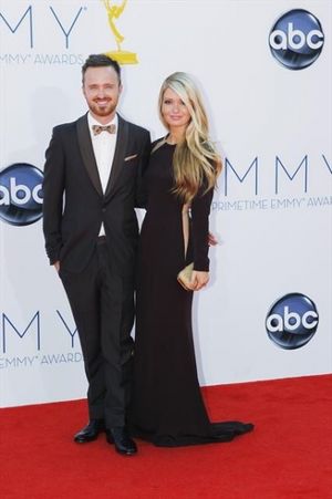 THE 64TH PRIMETIME EMMY(r) AWARDS - The 64th Primetime Emmy Awards broadcasts live from 8:00-11:00 p.m., ET/5:00-8:00 p.m., PT., Sunday, September 23, 2012 exclusively on ABC. (ABC/RICK ROWELL)AARON PAUL, LAUREN PARSEKIAN @ BroadwayWorld THE 64TH PRIMETIME EMMY(r) AWARDS - The 64th Primetime Emmy Awards broadcasts live f Photo