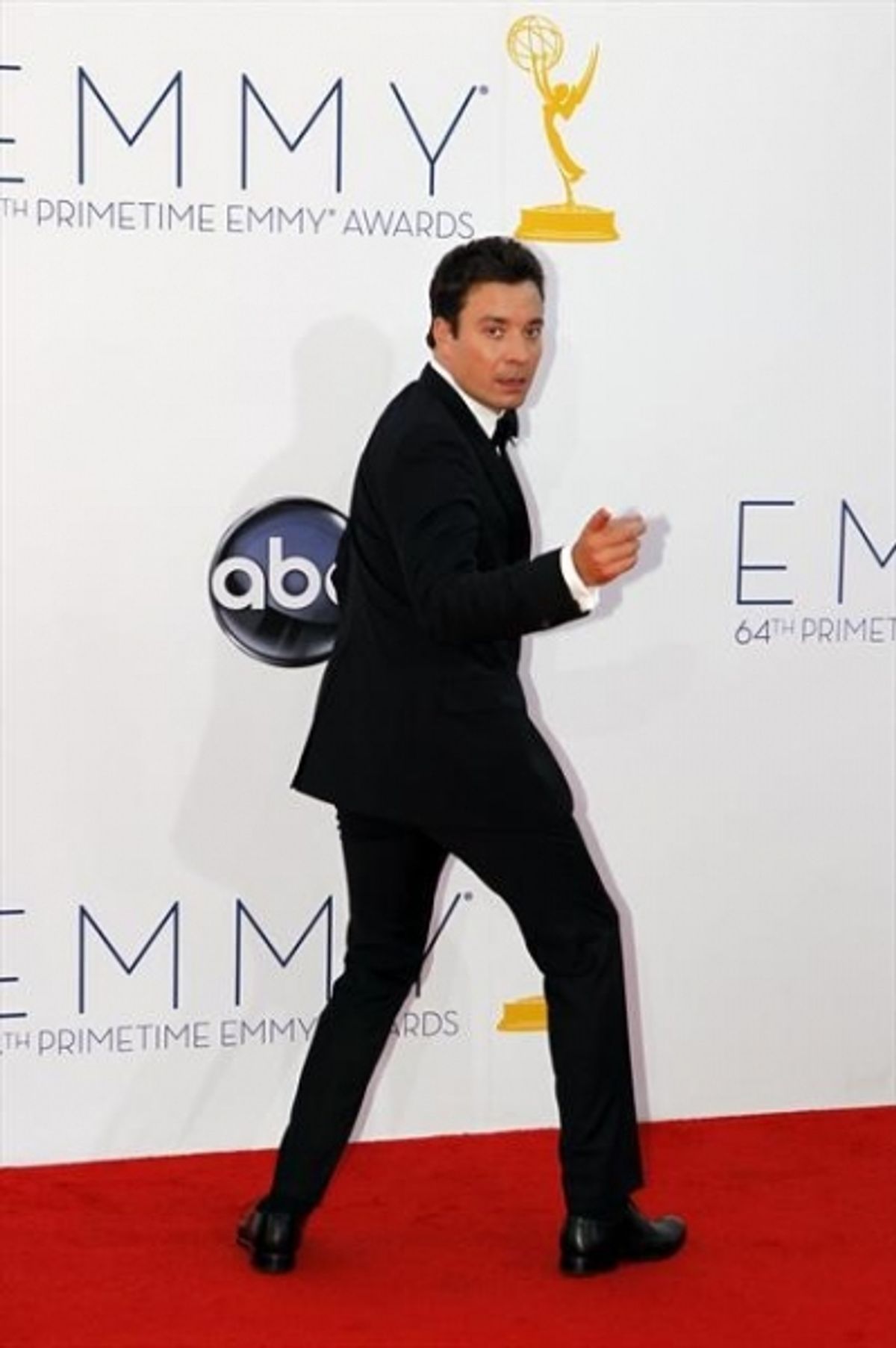 THE 64TH PRIMETIME EMMY(r) AWARDS - The 64th Primetime Emmy Awards broadcasts live from 8:00-11:00 p.m., ET/5:00-8:00 p.m., PT., Sunday, September 23, 2012 exclusively on ABC. (ABC/RICK ROWELL)JIMMY FALLON at Emmy Red Carpet Fashion Favorites!