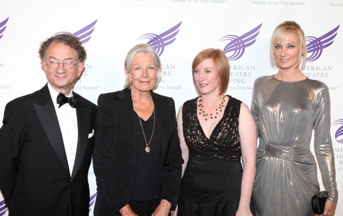  Chairman of the American Theatre Wing William Ivey Long, Vanessa Redgrave, Executive Director of the American Theatre Wing Heather Hitchens and Joely Richardson at 