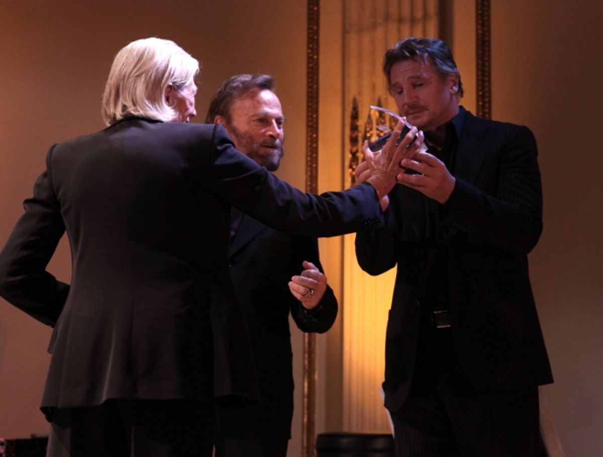  attending the American Theatre Wing's annual gala at the Plaza Hotel on Monday Sept. 24, 2012 in New York.  at 