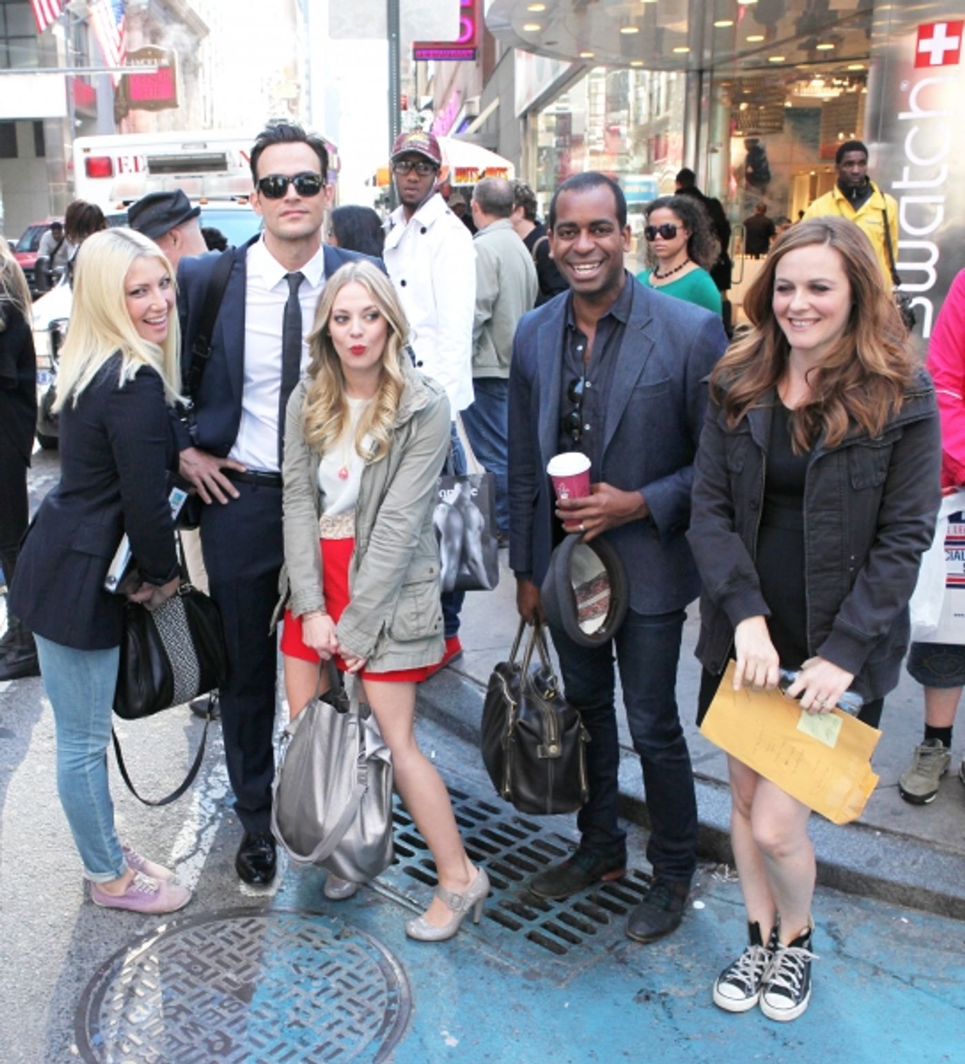 Photo Exclusive: Cheyenne Jackson, Henry Winkler and THE PERFORMERS Cast Takes Times Square!  Image