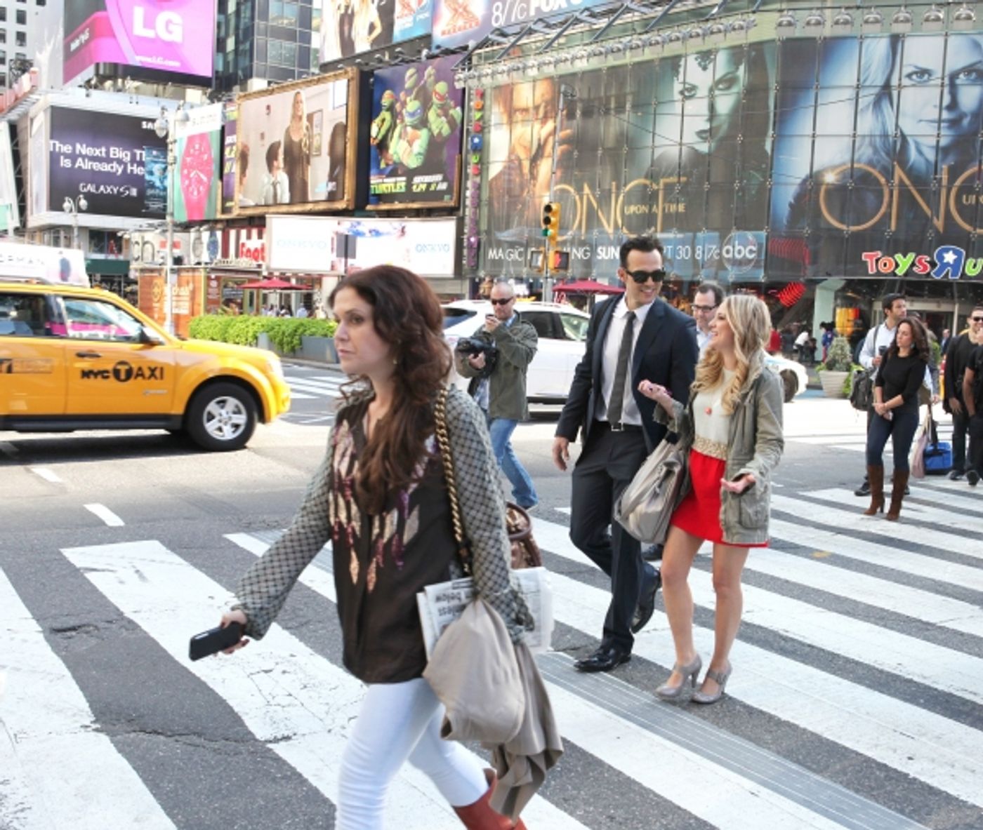 Photo Exclusive: Cheyenne Jackson, Henry Winkler and THE PERFORMERS Cast Takes Times Square!  Image