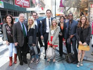The cast and creative team of "The Performers", from left, producer Amanda Lipitz, actor Henry Winkler, actress Ari Graynor, producer Scott M. Delman, actor Cheyenne Jackson, actress Jenni Barber, producer Robyn Goodman, actor Daniel Breaker and actress @ BroadwayWorld The cast and creative team of "The Performers", from left, producer Amanda Lipitz, a Photo
