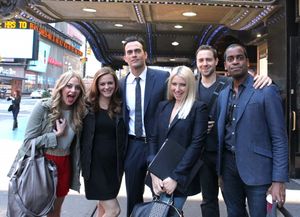  The cast and creative team from "The Performers", the left actress Jenni Barber, act Photo