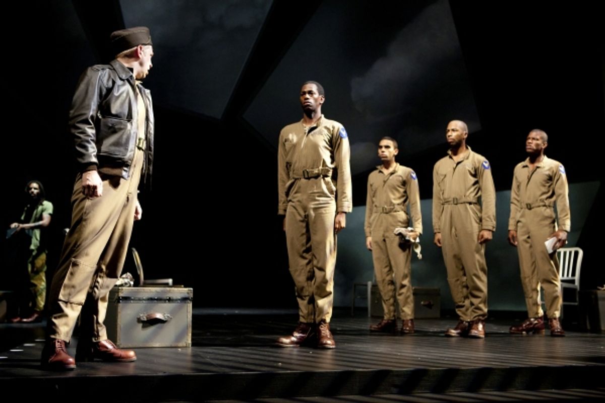 James Konicek as Capt. OÃ¢â‚¬â„¢Hurley with Eric Berryman, Christopher Wilson, Mark Hairston and Damian Thompson as Tuskegee Airmen at 