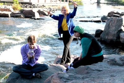  L-R: Royce Wood as Jules, Suzanna Wellens as Barbara and Samara Bridwell as Jo Photo