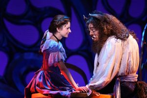  Hilary Maiberger as Belle and Darick Pead as Beast. Photo