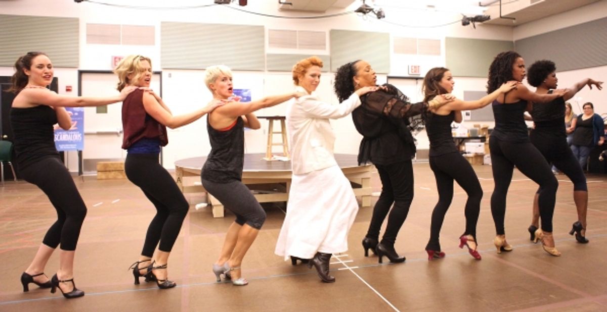  Carolee Carmello and actress Roz Ryan with ensemble cast  at 