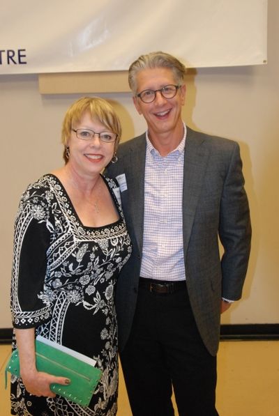  Peggy Hinajosa (HSMT teacher) and TUTS Director of Education and Administration Bob  Photo