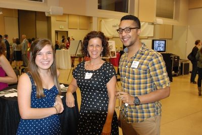 Grace and Margaret Nardecchia and Mark Jackson (HSMT Alum). Photo