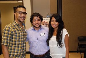  Mark Jackson (HSMT Alum), Zach Ullah (HSMT Alum) and Synthia Jahan. Photo