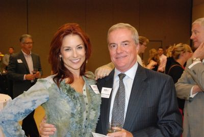  Michelle DeJean (HSMT Alum) and TUTS CEO and President John Breckenridge. Photo