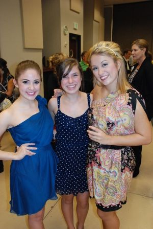 Natalie Flores (HSMT student), Grace Nardecchia, and Rachel Broussard (HSMT student). Photo