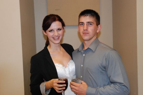  Christine Carroll (HSMT student) and Travis Beasley. Photo