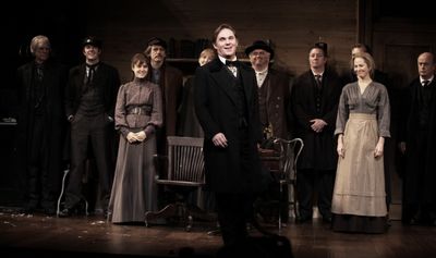 Richard Thomas and ensemble cast during the Broadway Opening Night Performance Curtai Photo