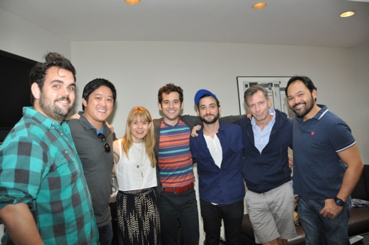  Gregg Hildreth, Marco Paquia (Musical Director), Celia Keenan-Bolger, Adam Chanler-Berat, Teddy Bergman, Arnie Burton and Orville Mendoza at 