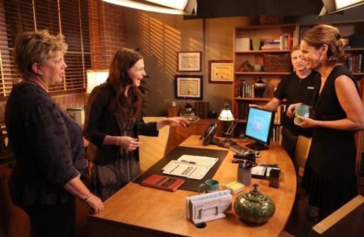 Bethany Rooney, Caterina Scorsone, Amy Brenneman at 