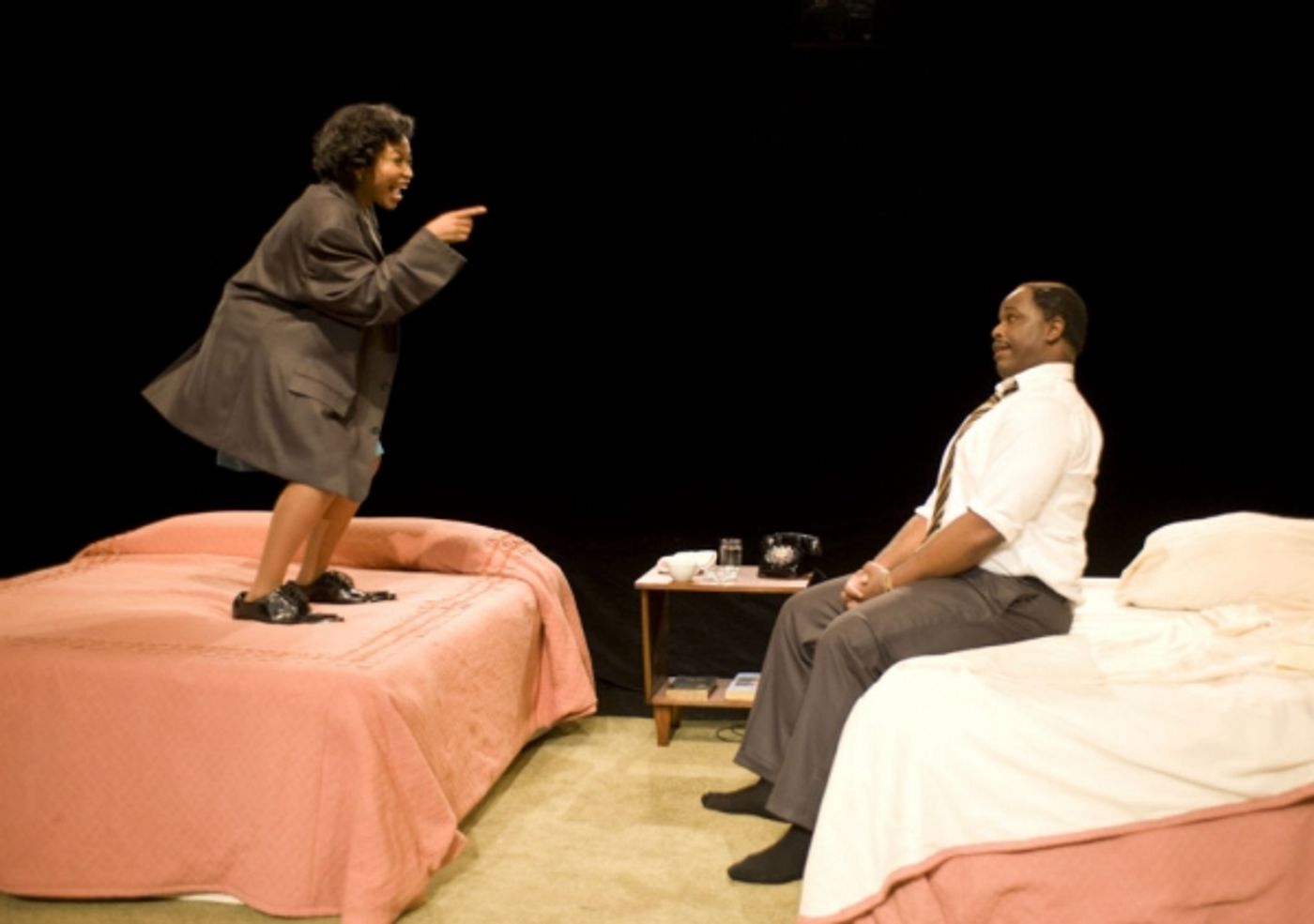Photo Flash: First Look at J. Bernard Calloway and Kikiya Mathis in Milwaukee Rep's THE MOUNTAINTOP  Image