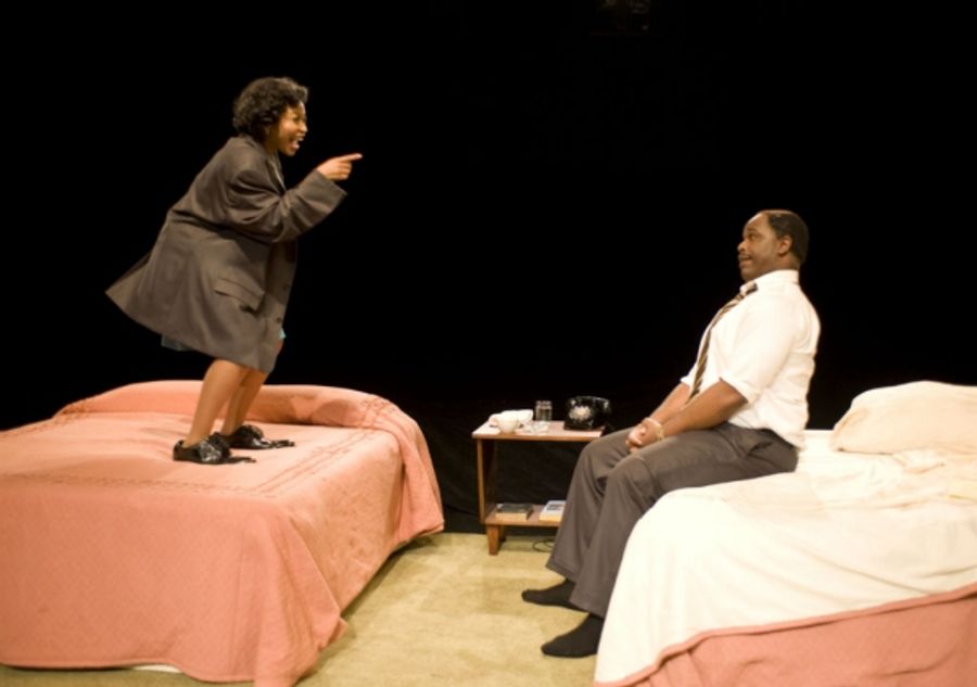Photo Flash: First Look at J. Bernard Calloway and Kikiya Mathis in Milwaukee Rep's THE MOUNTAINTOP Image