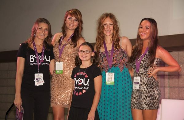 The Be Your Own You (BYOU) teen summit members - Emily Rehm, Cheyenne Hunt, Jordan Fa Photo